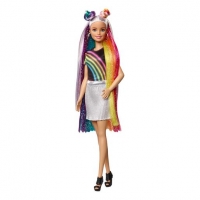 Toysrus  Barbie - Muñeca Pelo Arcoíris