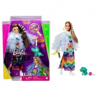 Toysrus  Barbie - Muñeca Extra - Vestido arcoíris