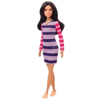 Toysrus  Barbie - Muñeca Fashionista - Vestido de rayas manga larga