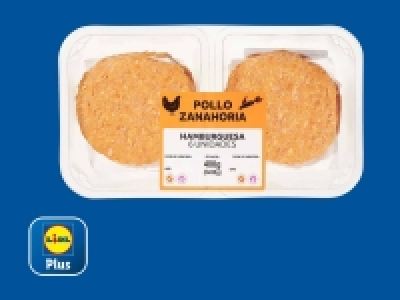 Burger de pollo con zanahoria