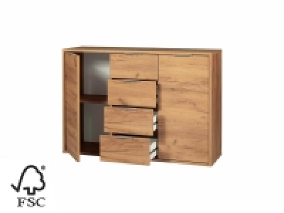 Cómoda de 2 puertas y 4 cajones Verona