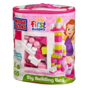Mega Bloks - Bolsa Maxi 60 Piezas Rosa
