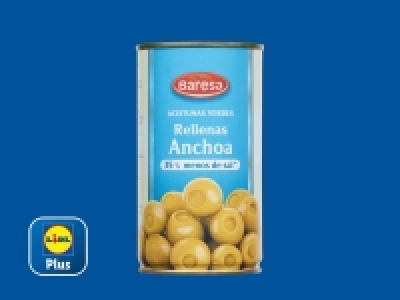 Lidl  Aceitunas verdes rellenas de anchoa