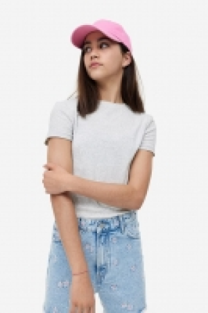 Camiseta en punto canal&eacute; de algod&oacute;n