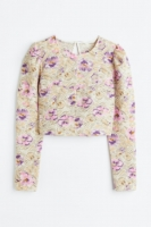 Blusa cropped de crepé