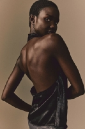 Top halter de satén