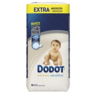 Toysrus  Dodot - Pañales Sensitive Extra T4+ (10-15 kg) 52 Unidades