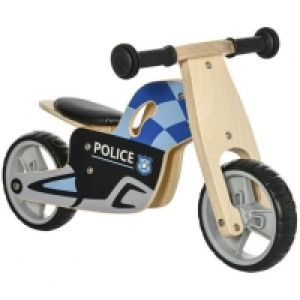 Aiyaplay - Moto policía de madera sin pedales