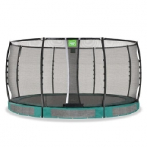 Exit - Cama elástica de suelo Allure Premium 427 cm verde