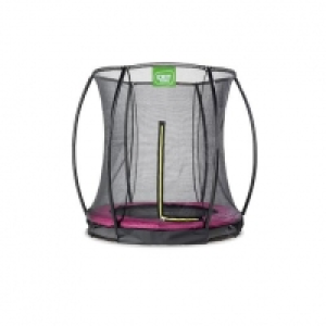 Exit - Cama elástica Silhouette redonda de suelo rosa 183 cm