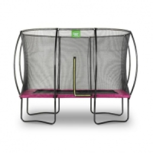 Exit - Cama elástica Silhouette rectangular rosa 214 cm