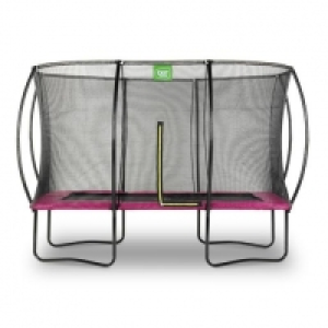 Exit - Cama elástica Silhouette rectangular rosa 244 cm