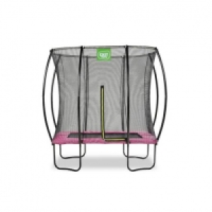 Exit - Cama elástica Silhouette rectangular rosa 153 cm