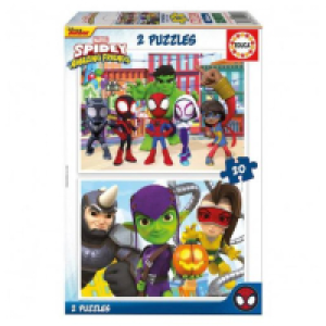 Educa Borras - 2 Puzzle Spidey y su Superequipo 20 piezas