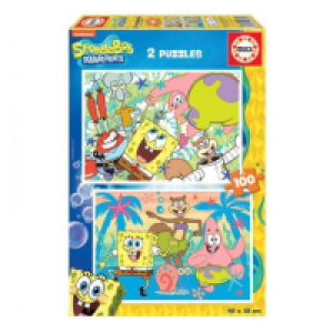 Educa Borras - 2 Puzzles Bob Esponja 100 piezas