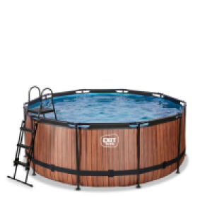 Toysrus  EXIT - Piscina Wood redonda con bomba de filtro 360 cm
