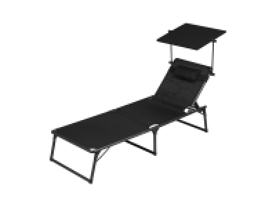 Tumbona de aluminio negro Houston