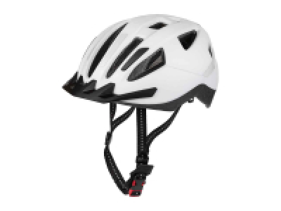 Casco de ciclismo unisex con luz trasera blanco mate