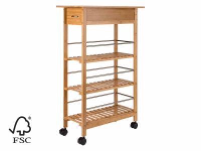 Carro auxiliar de cocina de bambú 29.99 €