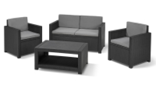 CONJUNTO RATÁN MÓNACO LOUNGE GRAFITO