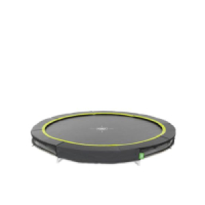 Exit - Cama elástica redonda con acolchado negro 244 cm