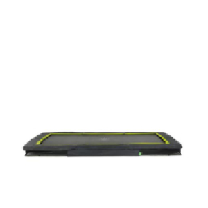 EXIT - Cama elástica rectangular con acolchado negro 214 cm