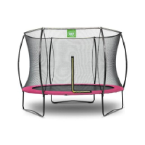 Exit - Cama elástica Silhouette redonda rosa 244 cm