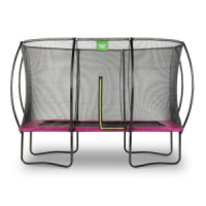 Exit - Cama elástica Silhouette rectangular rosa 244 cm