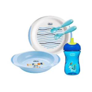 Chicco - Set de comida azul + 12 meses