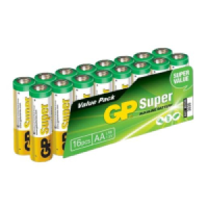 Pilas AA 1,5V alcalinas 16 unid