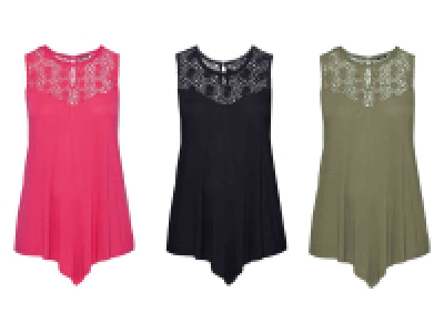 Camiseta con encaje para mujer tallas grandes 2.49 €