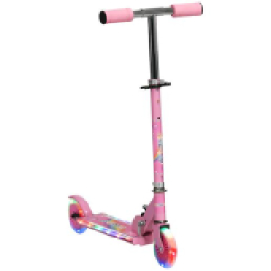 Homcom - Patinete plegable con luz y sonido Rosa 39.99&nbsp;&euro;