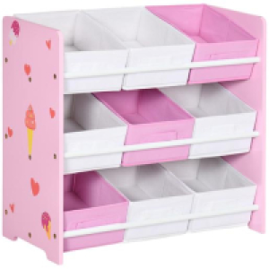 Homcom - Estanter&iacute;a infantil con 9 cajas Rosa 49.99&nbsp;&euro;