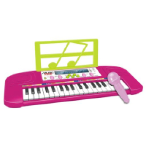 Teclado rosa de 37 teclas con micrófono ㅤ