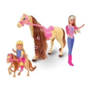 Muñeca Lolly jinete con niña Lolly y caballos