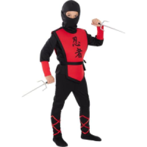 Disfraz de Ninja rojo para ni&ntilde;o 5-6 a&ntilde;os