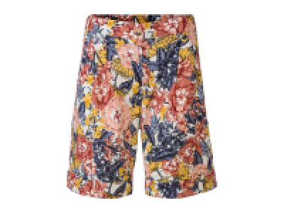 Pantalón corto de lino estampado para mujer