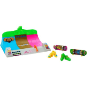Hot Wheels - Fingerskateboards pista Tony Hawk con zapata