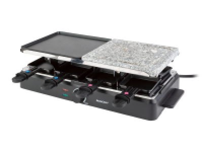 Parrilla raclette con piedra caliente 1400 W