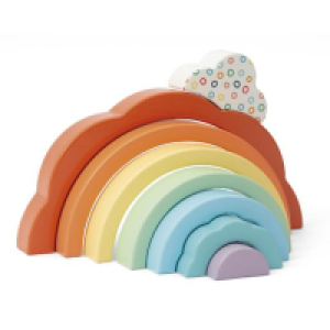 Woodn Play - Arcoiris apilable de madera