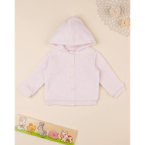 Cárdigan de peluche rosa para bebé