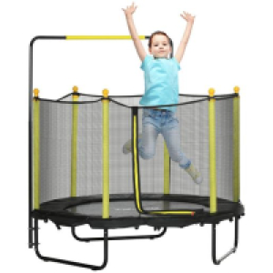 Toysrus  Homcom - Cama elástica con red de seguridad Ø110 cm negro