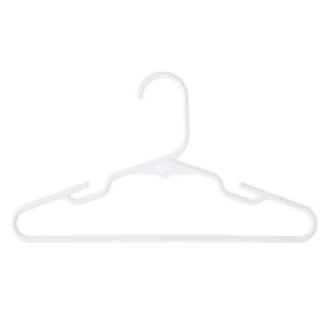 Pack de 6 perchas plástico blancas