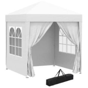 Outsunny - Cenador plegable 2x2 m Blanco