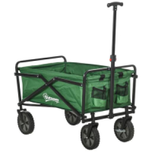 Outsunny - Carro plegable con mango ajustable Verde