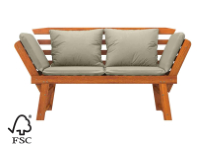 Lidl  Banco de madera de acacia para jardín gris