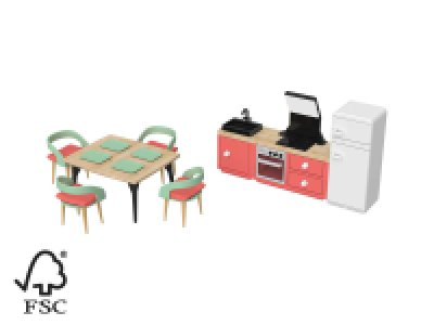 Lidl  Mueble miniatura de madera para casa de muñecas