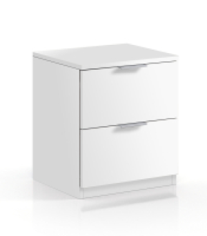MESITA 2 CAJONES 45X38X34CM BLANCA